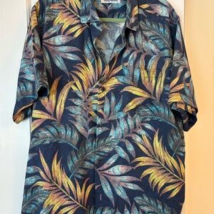 Tommy Bahama Multicolor Leaf Print Men's Shirt